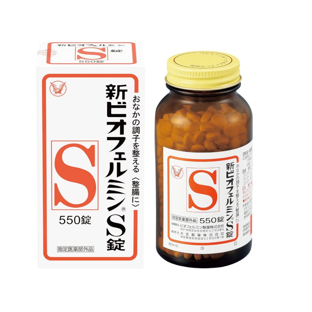 新表飛鳴S錠（新ビオフェルミンS錠）外盒正面