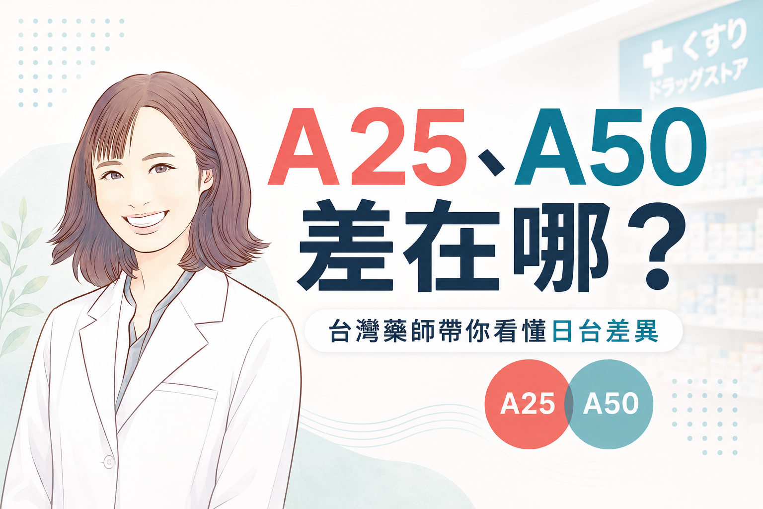 Irene藥師帶你看懂合利他命A25與A50的日台差異