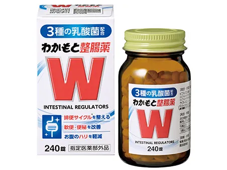 わかもと整腸薬: 240-tablet box and bottle