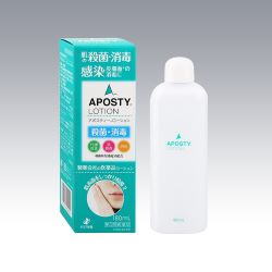 APOSTY Lotion 180mL消毒藥水外盒與瓶身