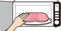 眼周款文字面朝上放入微波爐