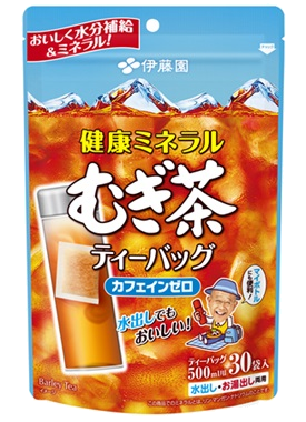 伊藤園健康ミネラルむぎ茶30袋茶包包裝