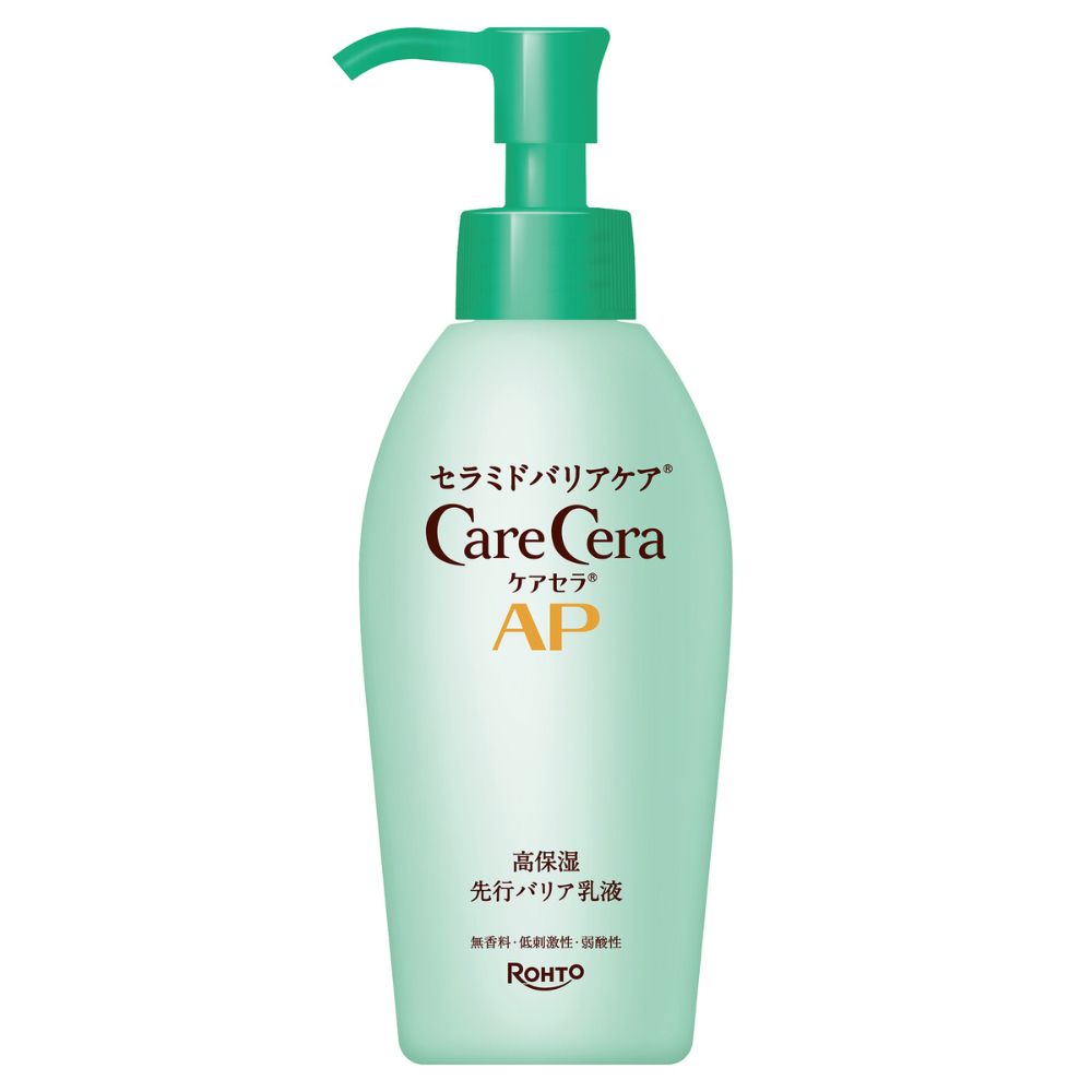 Pale-green CareCera AP pre-emulsion bottle with a green pump