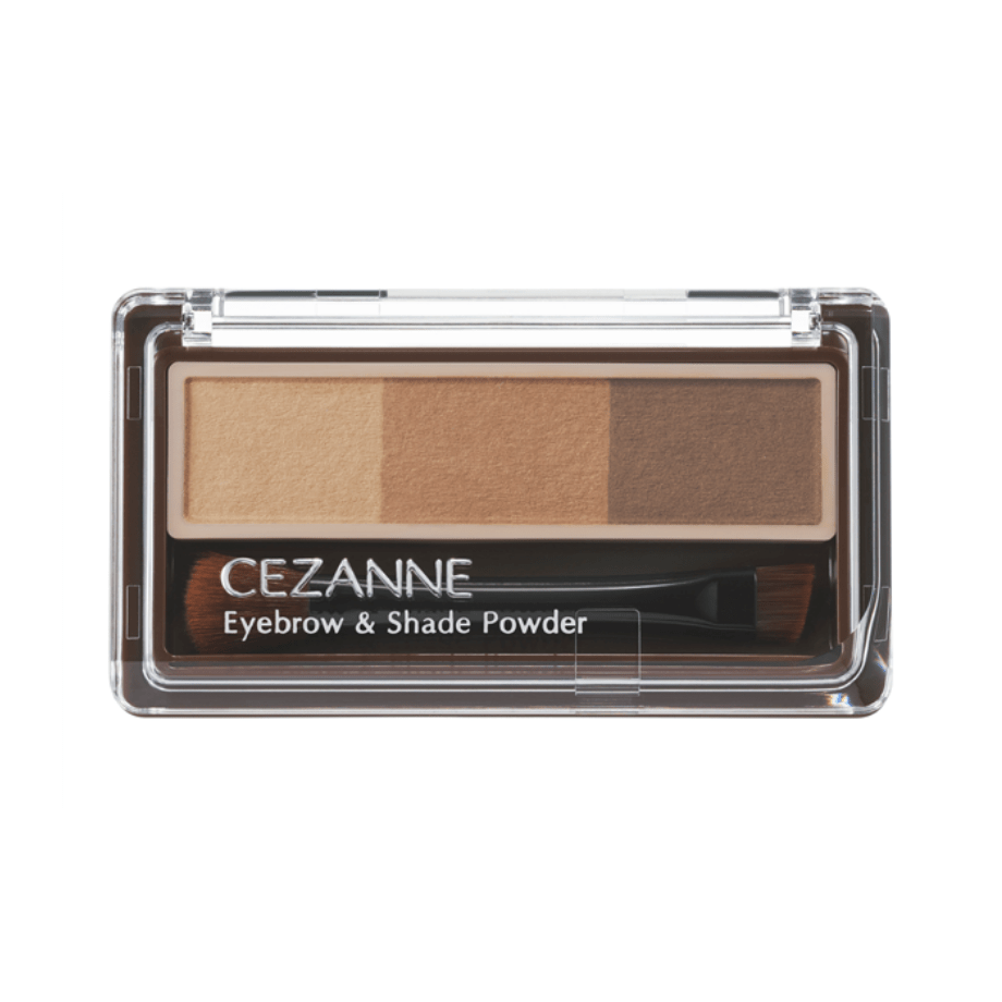 Official full product image of CEZANNE Eyebrow and Shade Powder 02 Natural Brown