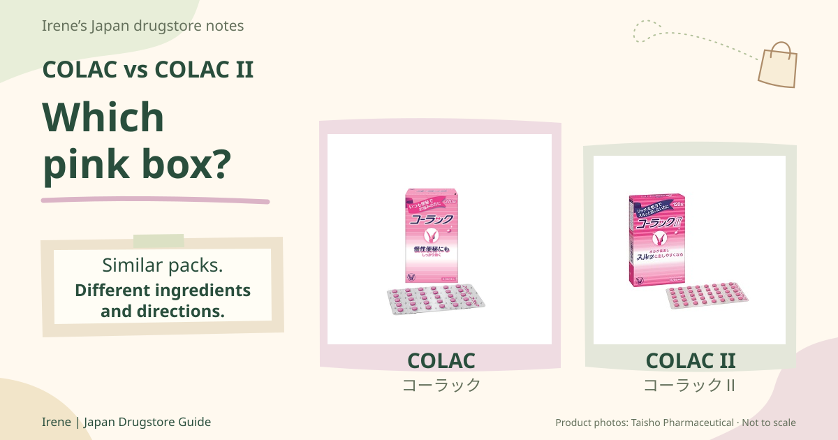 The pink COLAC and COLAC II packs.