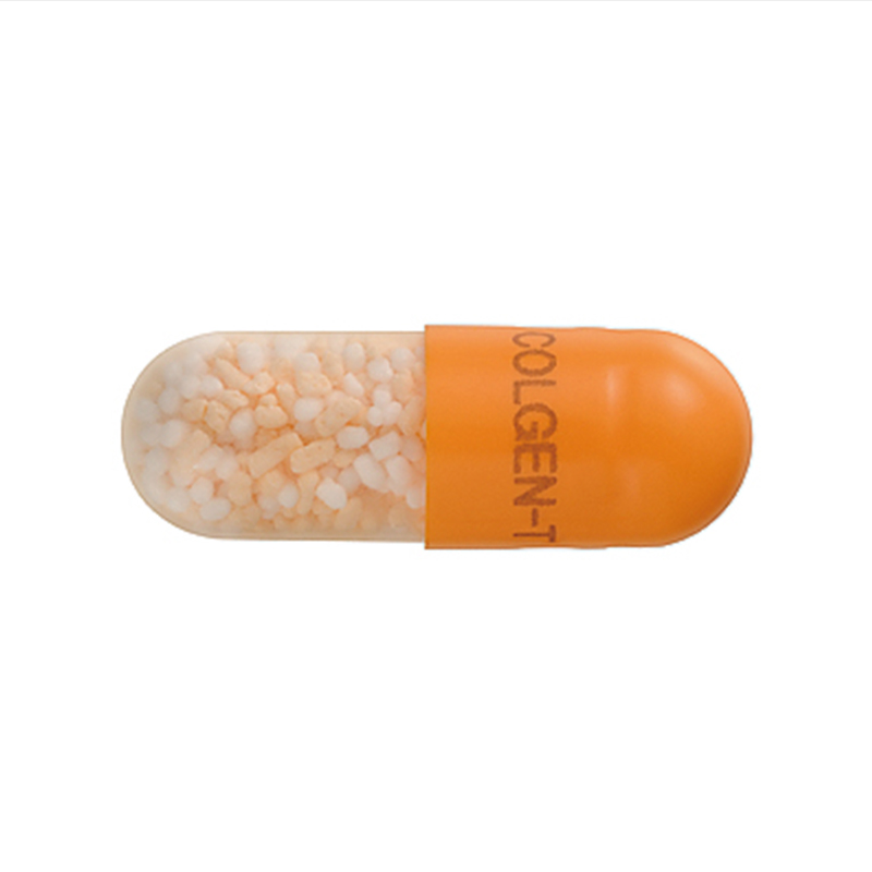 Official Colgen Kowa IB2 capsule with granules visible through its clear section