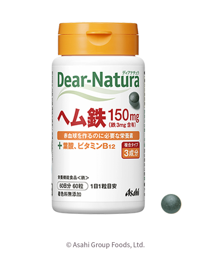 朝日Dear-Natura日本血紅素鐵完整官方包裝正面