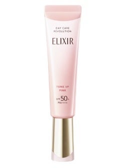 ELIXIR粉色SP+aa完整管身,標示TONE UP PINK