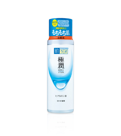 日本肌研極潤一般款白瓶,瓶身標示極潤與化粧水