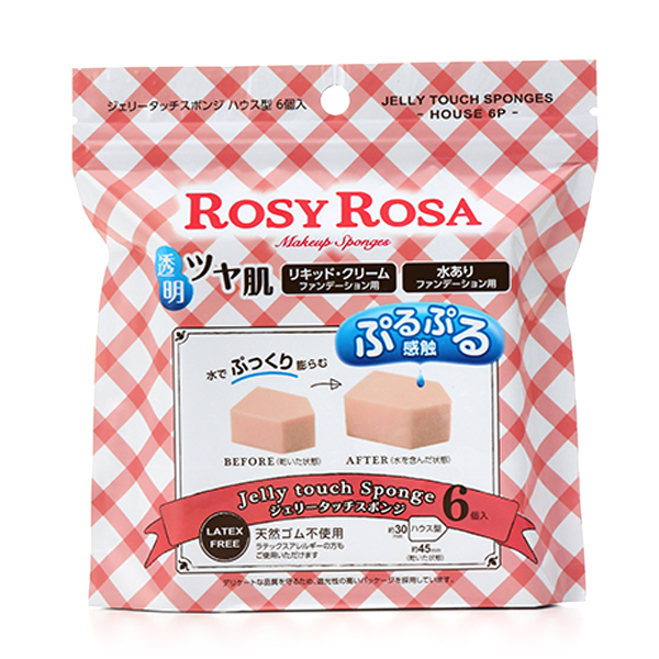 ROSY ROSA ジェリータッチスポンジ ハウス型6P 官方包裝