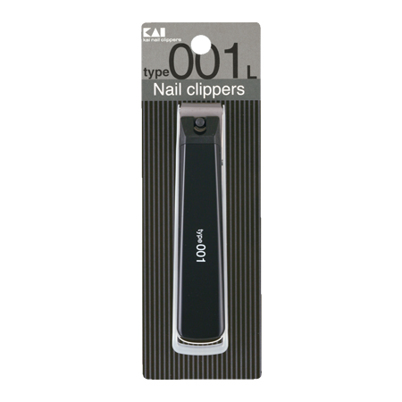 Black KAI type001L nail clipper in its complete type001L-labelled pack