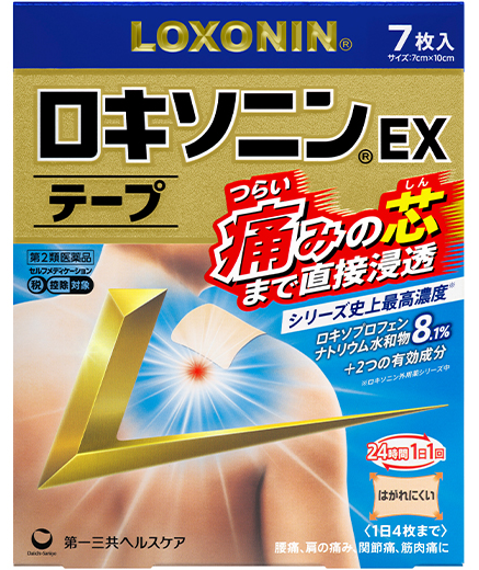 LOXONIN 樂松 EX 貼布日本現行 7 片裝外盒,ロキソニンEXテープ