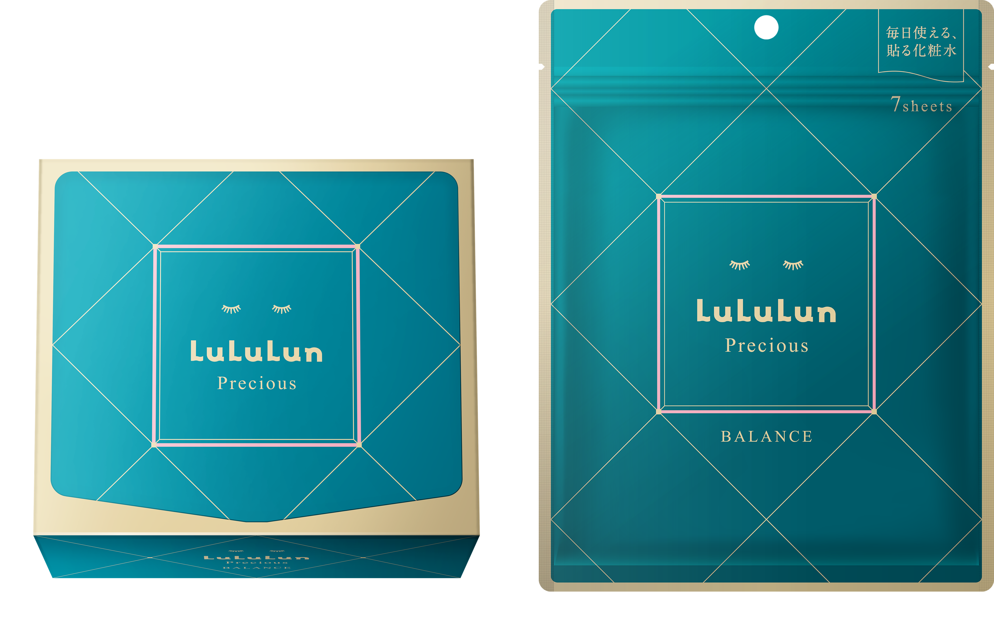 現行LuLuLun Precious GREEN Glow Up 32片盒裝與7片袋裝