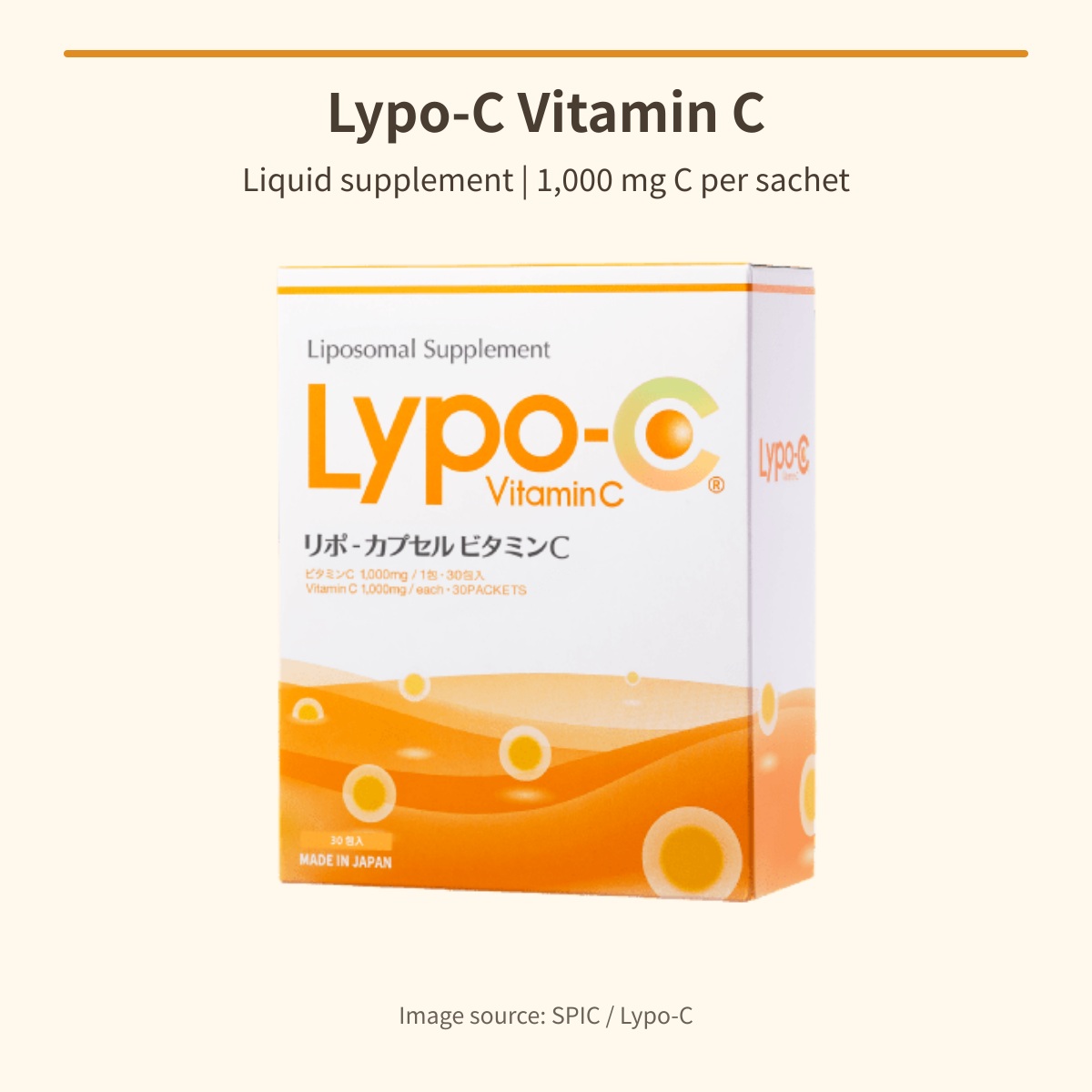 Complete Japanese Lypo-C Vitamin C 30-sachet box