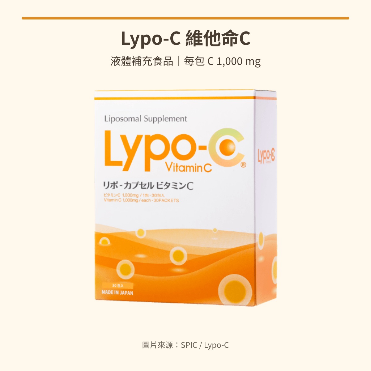 日本Lypo-C維他命C30包裝完整外盒