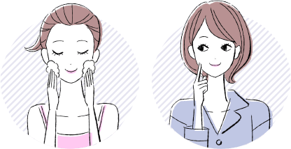 原廠示意圖:洗臉後,取適量乳膏塗在痘痘患處。