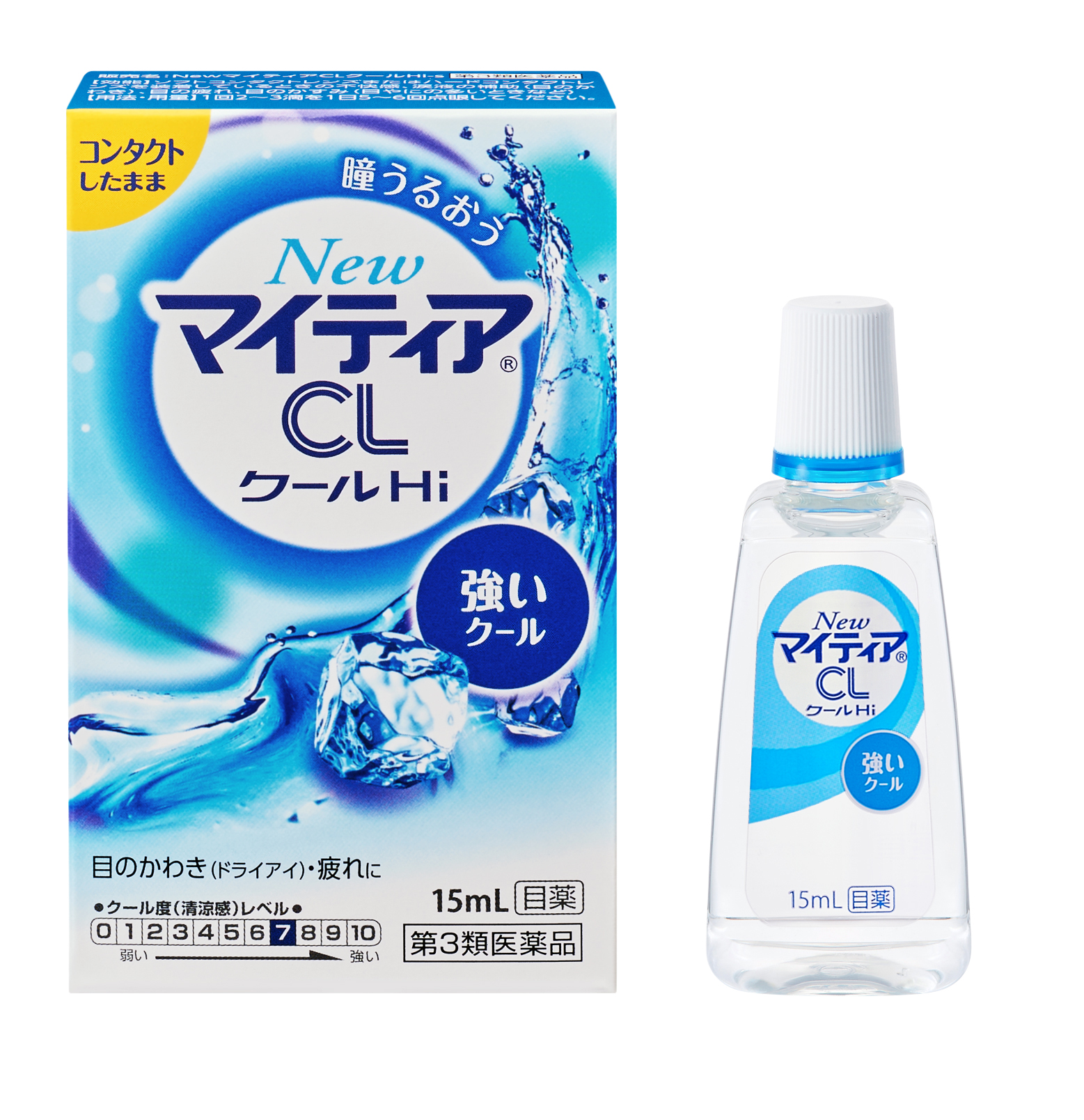 New Mytear Cool Hi-s 15 mL外盒與眼藥水瓶