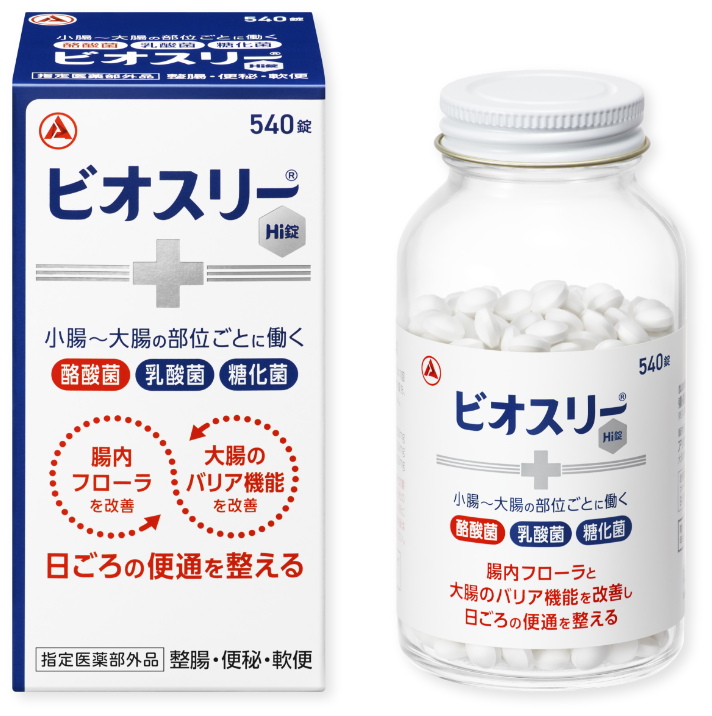BIO-THREE Hi 540 錠外盒與瓶裝