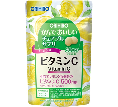 ORIHIRO檸檬口味維他命C咀嚼營養錠袋裝