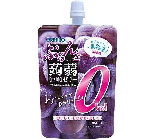 ORIHIRO零卡巨峰直立式蒟蒻果凍，130公克吸嘴袋
