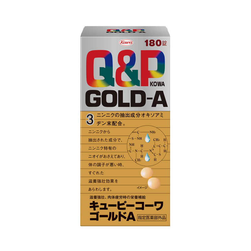 Q&P興和Gold A現行180錠外盒,標有指定醫藥部外品