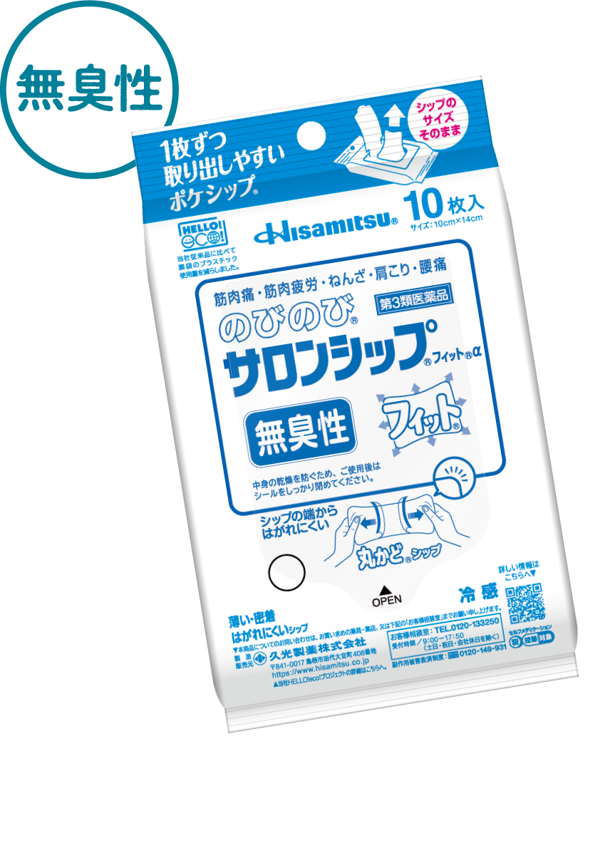 久光Salonsip FIT α 10片裝原廠包裝圖片