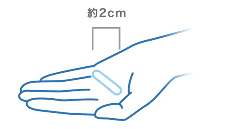 SENKA官方示意圖,手掌上約2 cm長的洗面乳