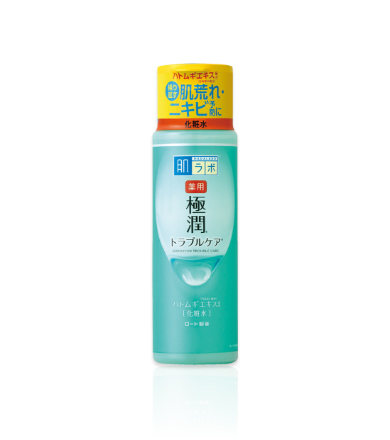 日本肌研藥用極潤Skin Conditioner綠瓶,正面有藥用與問題肌膚護理字樣