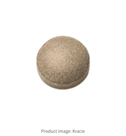 Official view of Kracie Sokeikakketsuto tablets, for appearance identification rather than dose counting
