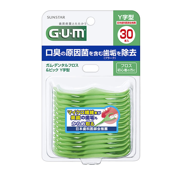 日本 GUM Y 字型牙線棒 30 支裝